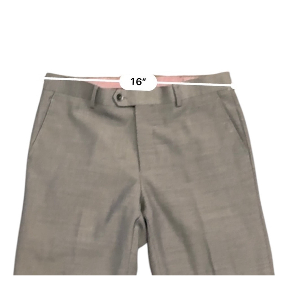 Lanificio De Biella Mens Wool Sienna Suit Pants Size 32R Grey Lightweight - Picture 5 of 9